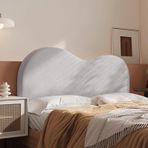 Özelleştirilebilir Yumuşak Polar Polar Yatak Başlığı Yastığı - Peluş Çarpışma Önleyici Bulut Şekilli Yastık Çıkarılabilir Fermuar Rahat Sırtlık Açık Gri 180x65 cm (70,8x25 inç) Nihai Konfor için