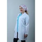 Özelsa Kadın Klasik Yaka Beyaz Uzun Kollu Uzun Doktor Önlük, Hemşire, Eczacı Öğretmen Laboratuvar Önlüğü - 2XL