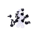 Özene Bezene Siyah 10 Çift 12 mm Güvenli Amigurumi Gözü
