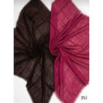 Özense 2'li Flamlı Pamuklu Terletmeyen 4 Mevsim Kullanılabilir 100X100 cm Koyukahve ve Koyu Pembe Renkli Eşarp - Acı Kahve - Pembe - 100 x 100 cm