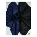 ÖZENSE 2'li Flamlı Pamuklu Terletmeyen 4 Mevsim Kullanılabilir 100x100 cm Siyah ve Lacivert Renkli Eşarp