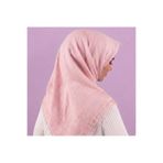 ÖZENSE Çift Flamlı Pamuklu ince Terletmeyen 4 Mevsim Kullanılabilir 100x100 cm açık Pembe Renkli Yazma Eşarp