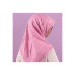 ÖZENSE Çift Flamlı Pamuklu İnce Terletmeyen 4 Mevsim Kullanılabilir 100x100 cm Pembe Renkli Yazma Eşarp