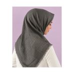 ÖZENSE çift Flamlı Pamuklu Terletmeyen ince 4 Mevsim Kullanılabilir 100x100 cm Koyu Gri Renkli Yazma Eşarp