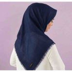 Özense Flamlı Pamuklu Terletmeyen 4 Mevsim Kullanılabilir 100X100 cm Lacivert Renkli Yazma Eşarp - 01-Lacivert - 100 x 100 cm