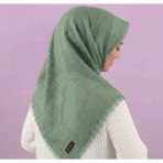 Özense Flamlı Pamuklu Terletmeyen 4 Mevsim Kullanılabilir 100X100 cm Su Yeşili Renkli Yazma Eşarp - 02-Su Yeşili - 100 x 100 cm