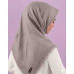 Özense Flamlı Pamuklu Terletmeyen ince 4 Mevsim Kullanılabilir 100X100 cm Koyu Vizon Renkli Yazma Eşarp - 008-Vizon - 100 x 100 cm