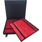 Özer Kutu 30 Lu Tesbih Kutusu ve Çantası Siyah Deri (Çıtçıtlı) 34X38 cm - 34 x 38 cm