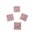 ÖZER KUTU Kadife (SÜET) Zarf Kese Pudra 25 Adet 7x7 cm Boy Takı, Altın Kesesi (ÇITÇITLI)