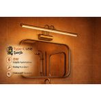 Özer Light 50CM / USB Şarjlı / Eskitme kasa / Resim / Tablo / Ayna Üstü / Banyo / Ledli Aplik Flüt 3000K Günışığı