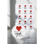 Özer Store 120 Adet Sevgiyle, Özenle Hazırlandı Yuvarlak Yapışkanlı Ürün Paketleme Teşekkür Etiketi, Sticker