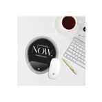 Özer Store Siyah Beyaz Now Yazılı Bilek Destekli Dikdörtgen Mouse Pad Mouse Altlığı