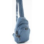 ÖZER6005-SANMORRIS Unisex Suya Dayanıklı Çapraz Askılı Çok Gözlü Fermuarlı Sırt ve Göğüs Çantası - Mavi