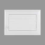 ÖZFIRAT PVC Yapı Menfez 65x45 CM | Banyo Havalandırma Menfezi | Wc, Tuvalet Havalandırma Menfezi | Plastik | Beyaz