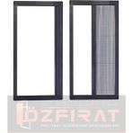 Özfırat Pvc Yapı Plise Pileli Sürgülü Sineklik [EN70 x Boy 140CM] Akordiyon Kayar Kapı - Sineklik (Pimapen | Ahşap | Çelik | Demir Pencere Sinekliği - 70 x 140 - Antrasit