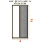 Özfırat Pvc Yapı Plise Pileli Sürgülü Sineklik [EN90 x Boy 210CM] Akordiyon Kayar Kapı - Sineklik (Pimapen | Ahşap | Çelik | Demir Kapı Sinekliği - 90 x 210 - Vizon