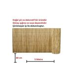 özgazi 80 Cm X 5 Metre Kamış Hasır Bahçe Çiti Gölgelik Balkon Çiti Bambu Çit Dekorasyon
