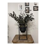Özge design Metal Saksı Ayaklı Çiçeklik Gold Detaylı Dekoratif Saksı Vazo Saksılık 41x21cm