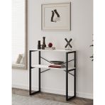 Özgen Dresuar, Kahve Köşesi, Raflı Metal Konsol - 90cm - Beyaz