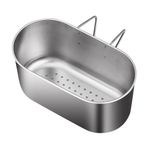 Ozgkee Çok Fonksiyonlu Paslanmaz Çelik Evye Tahliye Süzgeci Sepeti, Çöp Filtre, Mutfak İçin Yıkama Sebze Ve Meyveleri Banyo Desteği Köşe Sepeti (Normal Koloni)