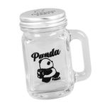 Ozgkee Şeffaf Cam Kavanoz Panda Desen Kalın Saplı Hava Geçirmez Kapak Seyahat Aile Ofisi Için Yüksek Sıcaklığa Dayanıklı Mini Yoğurt Kavanoz (Yürüyen Panda)