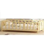 Özgök Tarım Kapılı Unisex Montessori Bebek ve Çocuk Karyolası Doğal Ahşap Yatak - 60 x 120 cm
