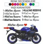 Özgül Reklam 2 Adet Rezerve Yazısı Motor-Araba Için Renk Iletilmediğinde Beyaz Gönderilir - Tek Ebat