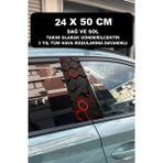 Özgül Reklam 7d Petek Araç Kapı Direği Kaplama Folyosu 50X25 cm 2 Adet / Araç Kapı Direk Kaplama - Çok Renkli - Tek Ebat