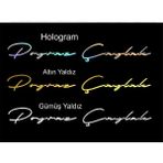 Özgül Reklam Ad Soyad Imza Model Araç Sticker-Isim Soyisim Araba Yazısı-Ön Cam Araba Yazısı-Motosiklet Sticker - Hologram - Tek Ebat