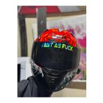 ÖZGÜL REKLAM FAST AS FUCK Sticker Hologram/Kask Sticker/Kask Etiket/Vizör Sticker/Vizör Etiket Çok Renkli