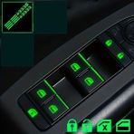 Özgül Reklam Karanlıkta Işık Veren Parlayan Araç Iç Buton Sticker Seti – Lümen Floresan Folyo ( 4 Kapı Set ) - Yeşil - Tek Ebat