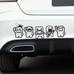 Özgül Reklam Komik Karikatür Sticker Araba Sticker / Motor Sticker / Laptop Sticker - Siyah - Tek Ebat