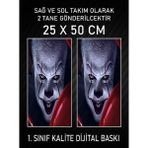 Özgül Reklam Pennywise Araç Araba Kapı Direği Kaplama Folyosu Dijital Baskı 50X25 cm Araç Kapı Direk Kaplama - Çok Renkli - Tek Ebat