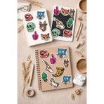Özgül Reklam Su Geçirmez Sticker Seti – Tablet, Defter, Notebook, Ajanda Kitap Uyumlu Etiket - Etiket Seti - Pembe