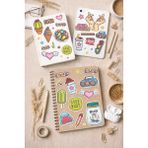 Özgül Reklam Su Geçirmez Sticker Seti – Tablet, Defter, Notebook, Ajanda Kitap Uyumlu Etiket - Etiket Seti - Renkli