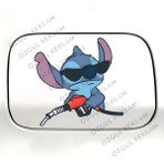 Özgül Reklam Yakıt Kapağı Için Stitch Karakter Sticker / Tatlı Araba Stickerı / Motor Sticker - Mavi - Tek Ebat
