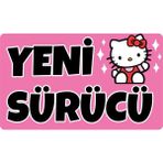 Özgül Reklam Yeni Sürücü 19X11,5 cm Su Geçirmez Yüksek Çözünürlüklü Araba Motor Kask Laptop Sticker - Çok Renkli - Tek Ebat