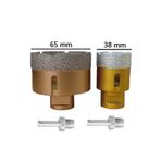 ÖZGÜN 38mm ve 65mm Mermer Granit Seramik Delme Panç 2'li Set