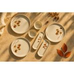 Özgün Kitchen Home Seramık 3 Kısılık Sonbahar 7 Parca Seramık Yılbası Hedıyelık Kahvaltı Takımı - SONBAHAR DESENLI