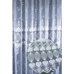 Özgün Perde (3144) Üst Kalite Sanal Nakışlı Tül Perde (1x2,5 Pile) Beyaz 400 x 240