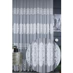 Özgün Perde (5144) Üst Kalite Sanal Nakışlı Tül Perde (1x3 Pile) Beyaz 340 x 220