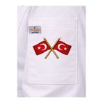 özgün üniforma türk bayrağı nakış, logo nakış işleme, aşçı ceketi nakış, önlük logo , üniforma nakış,