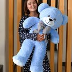 Özgüner Oyuncak 100 cm Dev Pelüş Ayı, Papyonlu ve Sarılmalık, Yumuşak ve Sevimli Büyük Boy, Sevgiliye Hediye