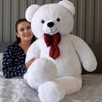 Özgüner Oyuncak 160 cm Dev Pelüş Ayı, Papyonlu ve Sevimli Büyük Boy Ayıcık, Yumuşak Sarılmalık Peluş, Sevgiliye Hediye
