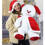 Özgüner Oyuncak 75 cm Şapkalı Noel Baba ayıcık Yeni Yıl,Yılbaşı Hediyesi