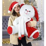Özgüner Oyuncak 80 cm Noel Baba Pelerinli Ayıcık Yeni Yıl,Yılbaşı Hediyesi