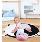 Özgüner Oyuncak Bebek Oyun Halısı 80 cm Inekli Oyun Matı - 80 x 80 cm - Siyah - Beyaz