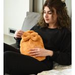 Özgüner Oyuncak Legosh Yumuşak Peluş Su Torbası Kılıfı Kurdele Detaylı, Sıcak Tutan Tasarım - Kahverengi