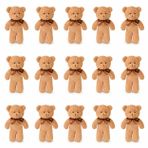 Özgüner Oyuncak Mini Peluş Ayıcık 15'li Set 15 cm - Yumuşak Peluş Ayı Oyuncak - Hediyelik Mini Ayıcık Seti (Kahverengi)
