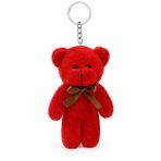 Özgüner Oyuncak Mini Peluş Ayıcık Anahtarlık 15 cm - Yumuşak Peluş Ayı Anahtarlık - Çanta ve Anahtar Süsü (kırmızı)